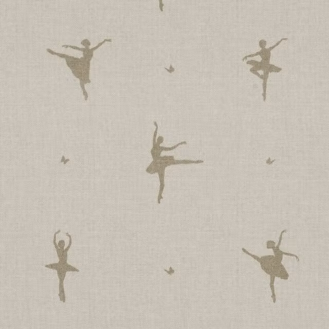 ANTE DECOR Ballerinas Printed Cotton Fabric for Children in Cream and Beige