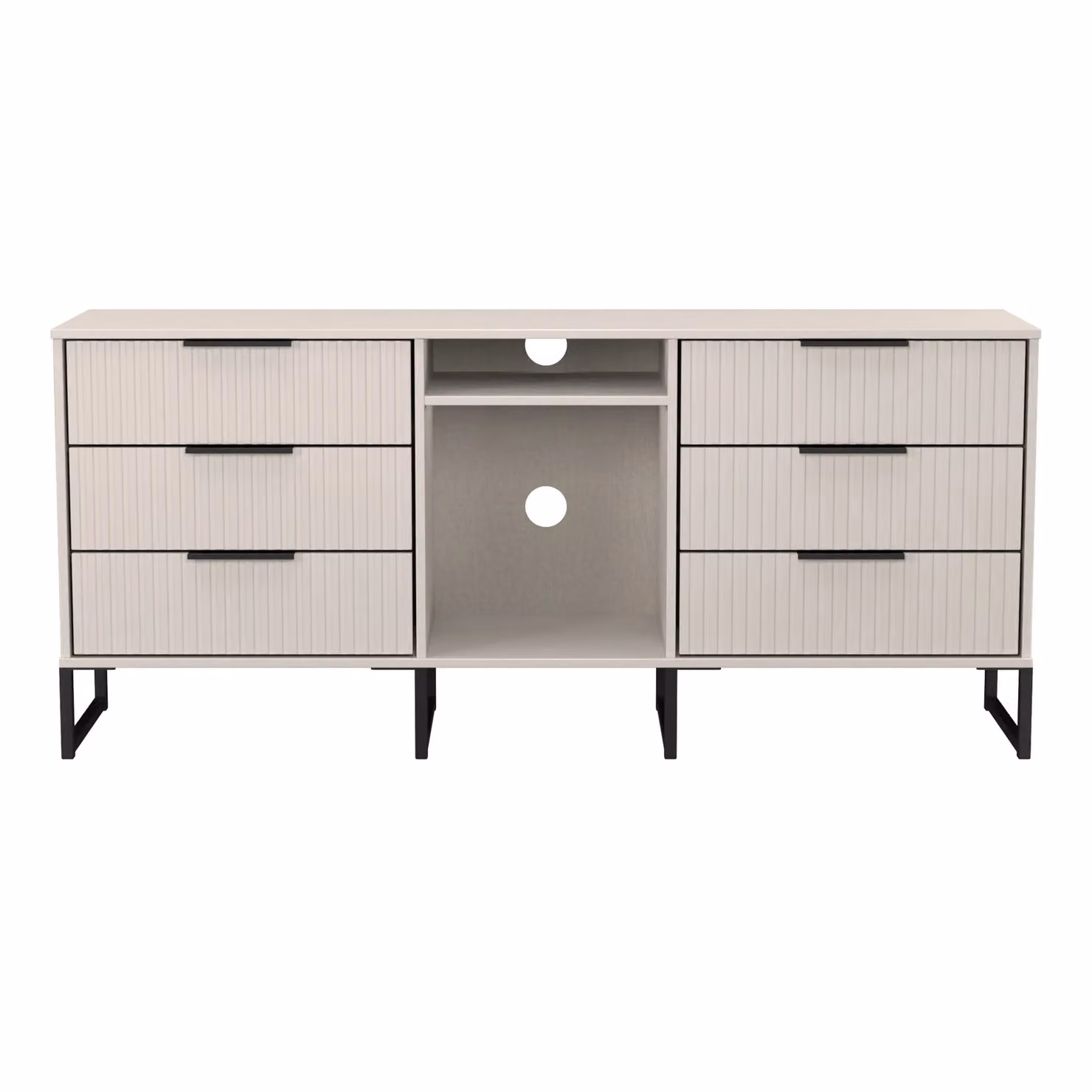2 U Menai Ready Assembled 6 Drawer Sideboard in Taupe – 2