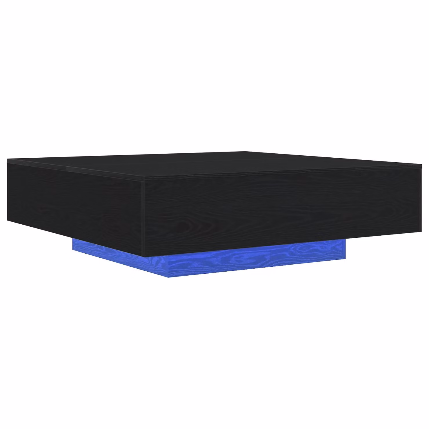 Berkfield Home Modern Square Coffee Table with LED Lights in Black Oak, W/D/H: 100 x 100 x 31 cm – 2