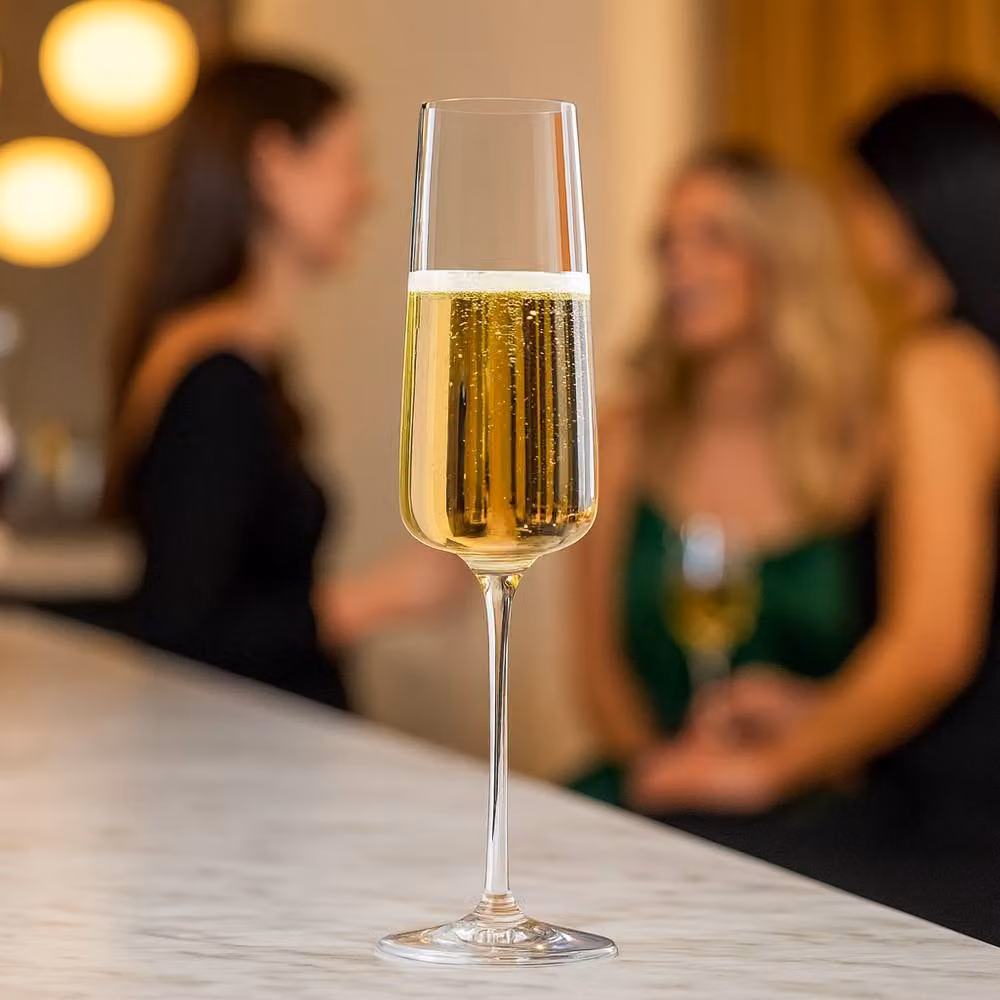 Bormioli Rocco Nexo Champagne Flutes, Clear, Pack of 6, 240ml per glass – 2