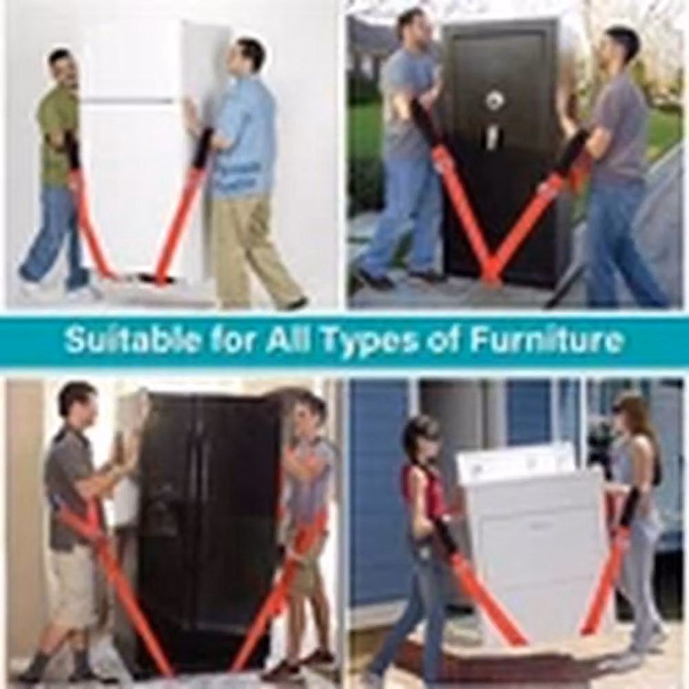 EONLION 2-Piece Furniture Moving Lifting Strap Shoulder Dolly Aid in Orange – 3