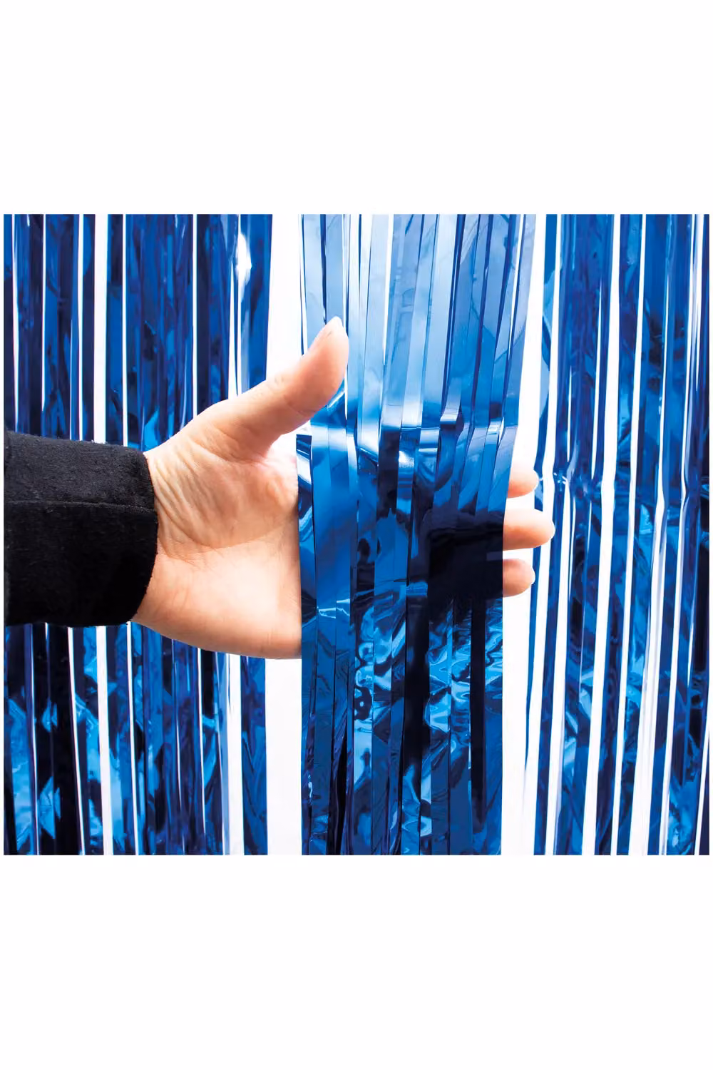 Netagon Metallic Tinsel Curtain Blue W: 100 cm, H: 250 cm – 6