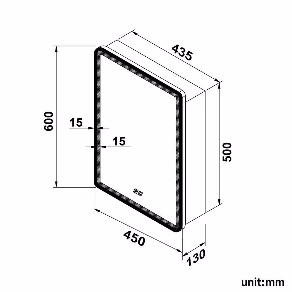 FLAVORA White Modern Wall Mounted Bathroom LED Mirror Cabinet with Anti-Fog Glass Doors – 2