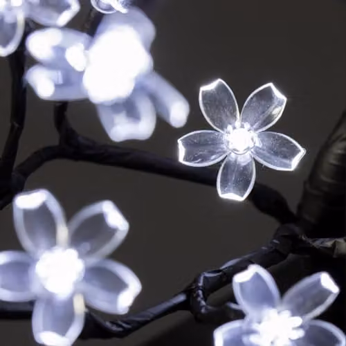 The Christmas Workshop 45cm Blossom Tree with 48 Bright White LED Lights, Mains Operated, White – 5