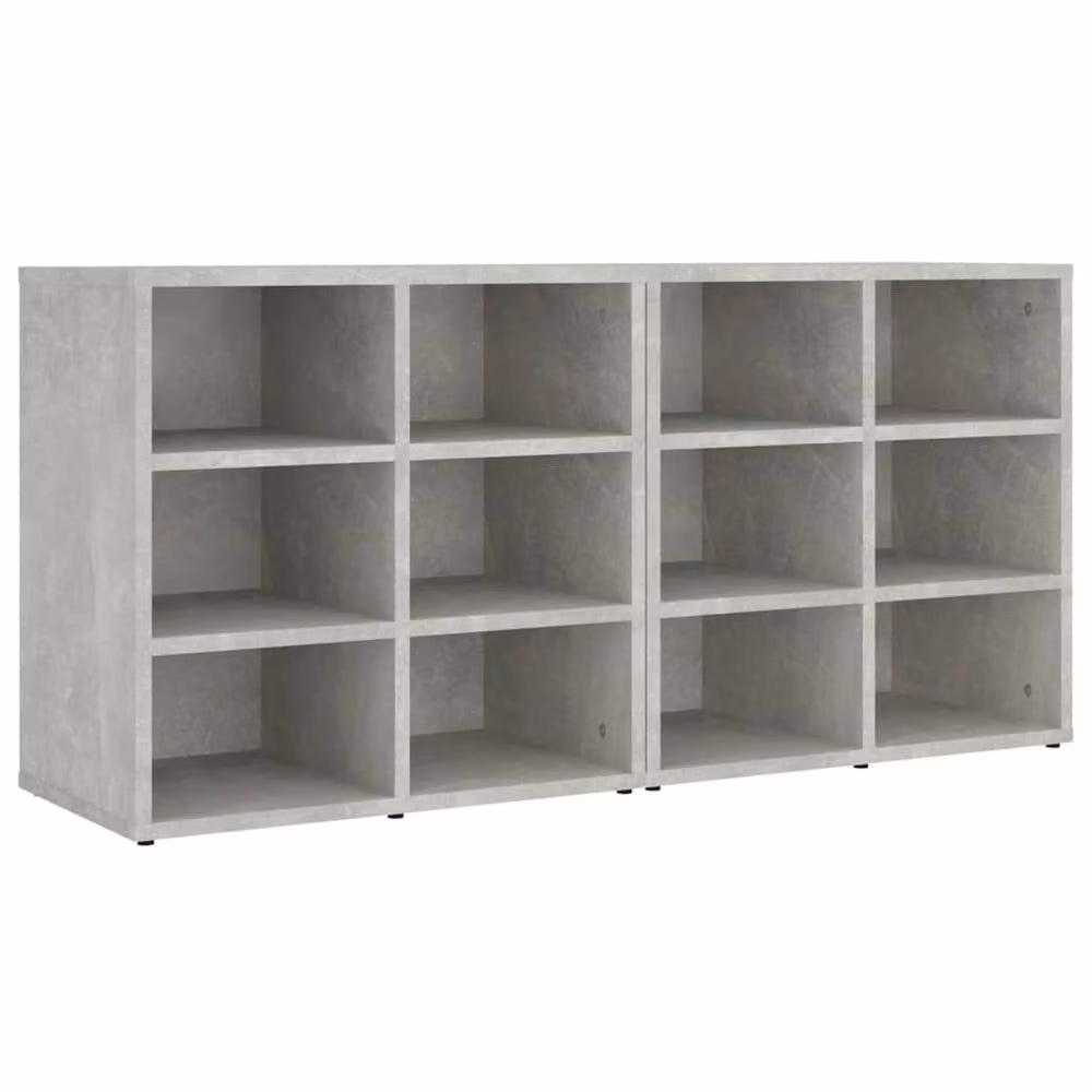 Berkfield Home Set of 2 Shoe Cabinets in Concrete Grey, W/D/H: 52.5 x 30 x 50 cm – 3