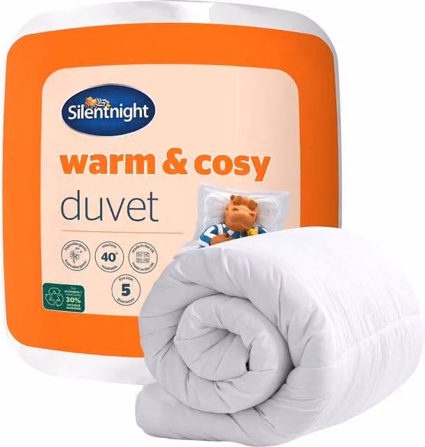 Silentnight Warm and Cosy Allergy Friendly Winter Duvet, White, King Size