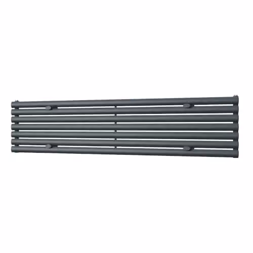 UK Radiators Omeara Axis Anthracite Elliptical Tube Horizontal Designer Radiator W: 180 cm, H: 40.6 cm – 2