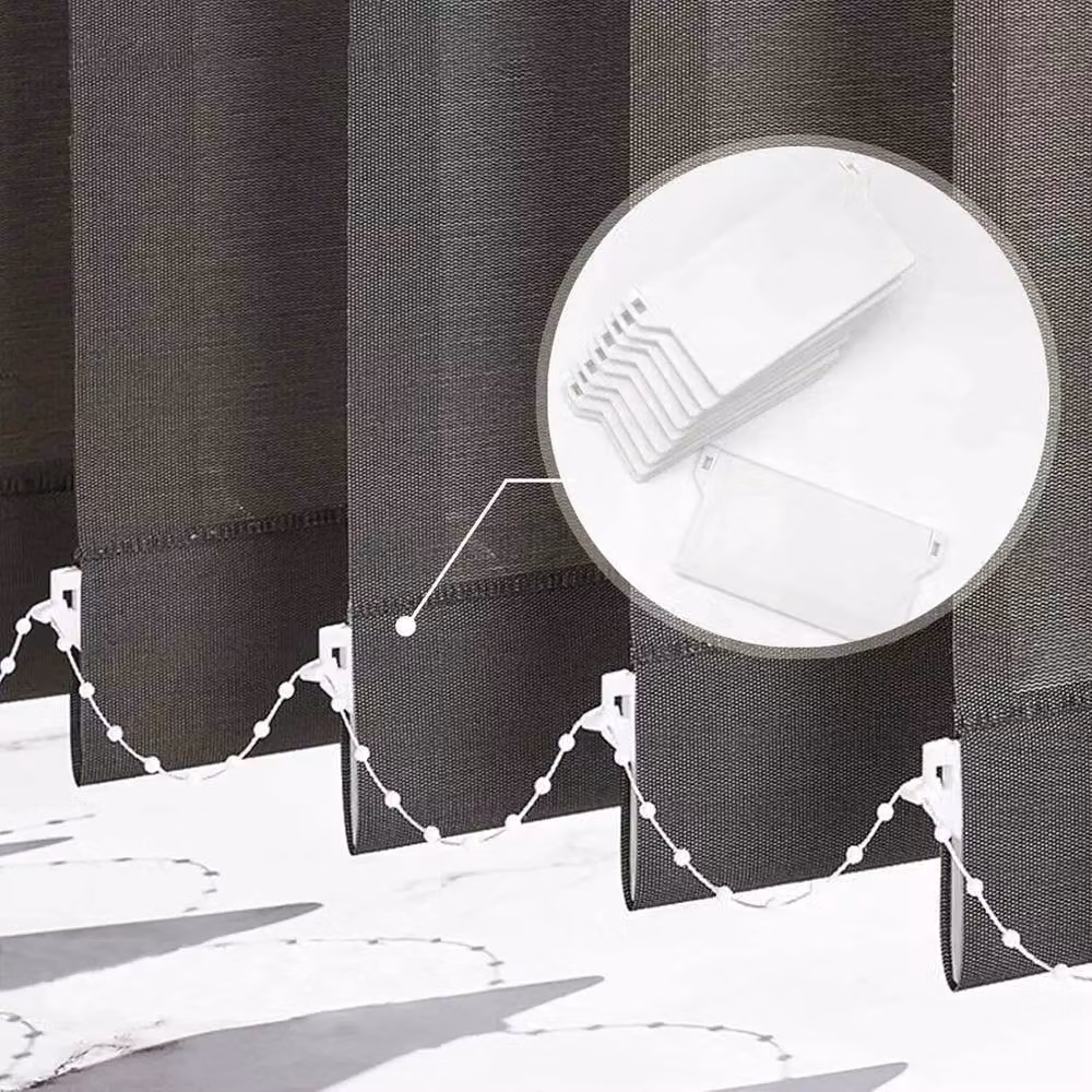 NESTLUNE Vertical Blind Repair Kit in White with 50 Bottom Weights and 20m Chain – 2