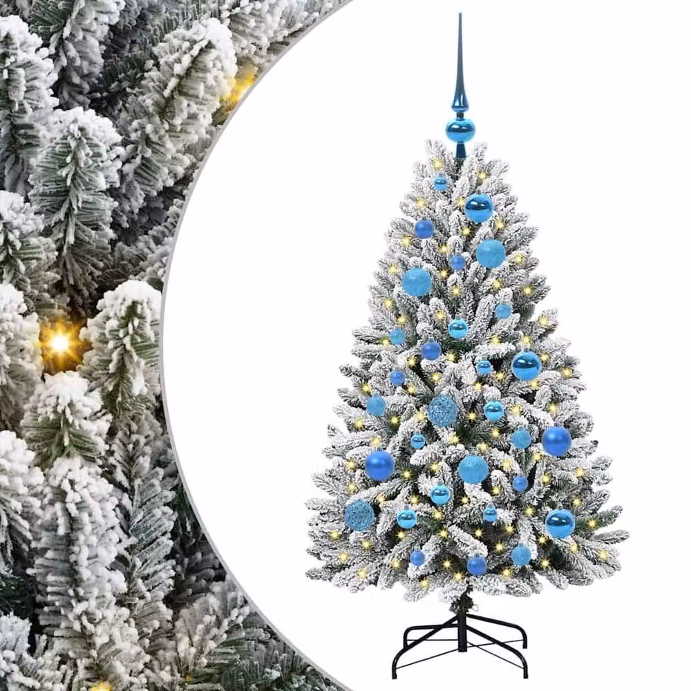 Berkfield Home Elegant Artificial Christmas Tree in Green and White, Height: 120 cm – 3