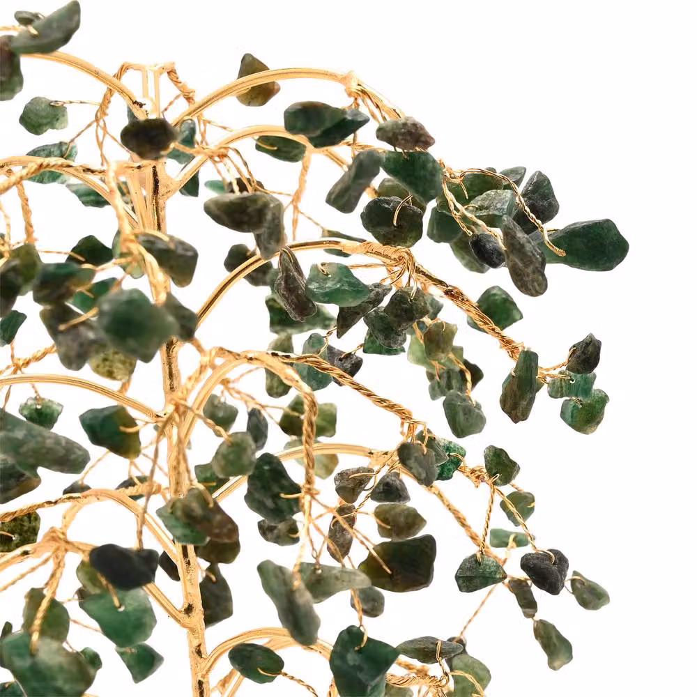 Serenity Aventurine LED Glow Tree in Green with Crystal and Wood Accents – 4