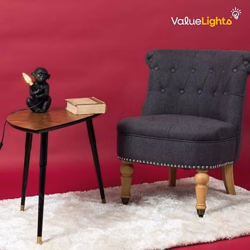 ValueLights George Pair of Gold Table Lamps with Glass Shades – 4