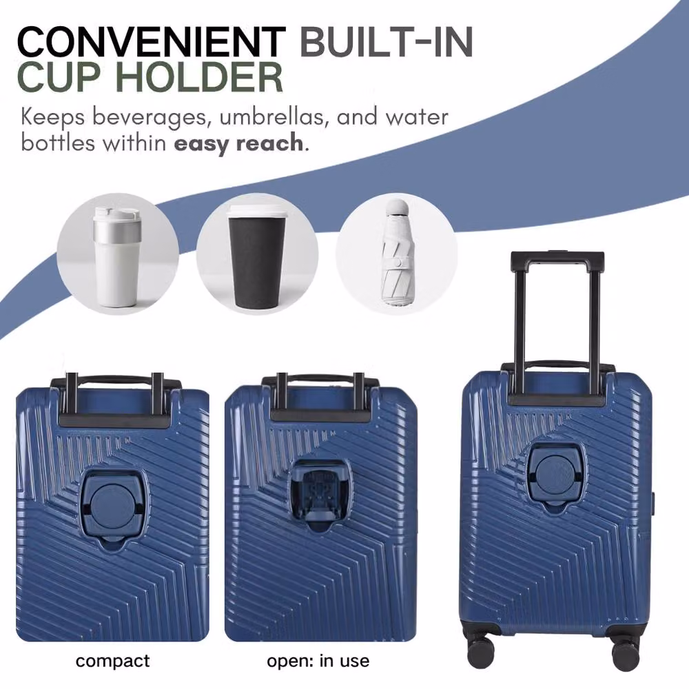 JLY 4 Piece Hard Shell Luggage Suitcase Set in Dark Blue – 3