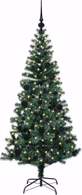 Berkfield Home Elegant Pre-lit Artificial Christmas Tree in Green, Height: 150 cm – 1