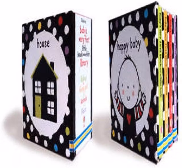 Fiona Watt Baby's Very First Black & White Little Library Paper Books in Black, White and Multicolour