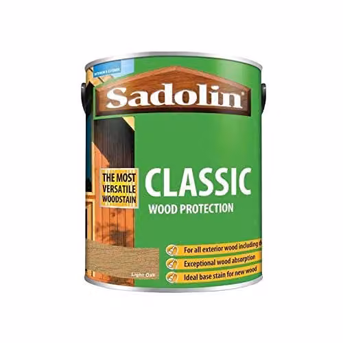 Sadolin Classic Weatherproof Wood Protection in Light Oak, 5L
