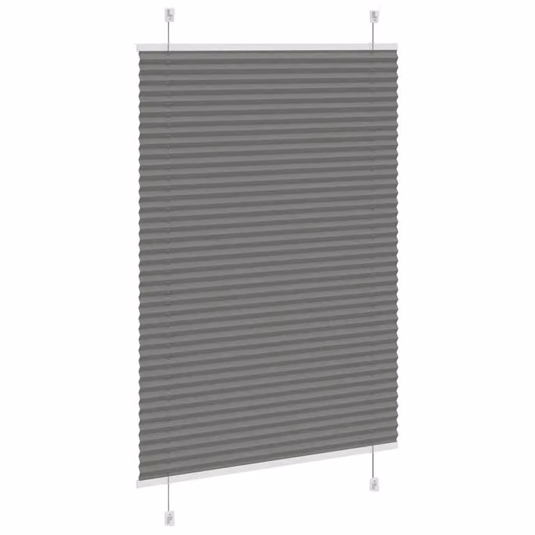 Berkfield Home Single Pleat Fabric Blind in Anthracite Grey, W: 95 cm, H: 150 cm