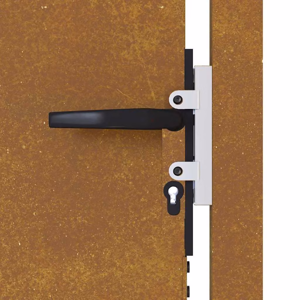 Berkfield Brown Corten Steel Garden Gate, W: 105 cm, H: 205 cm – 3