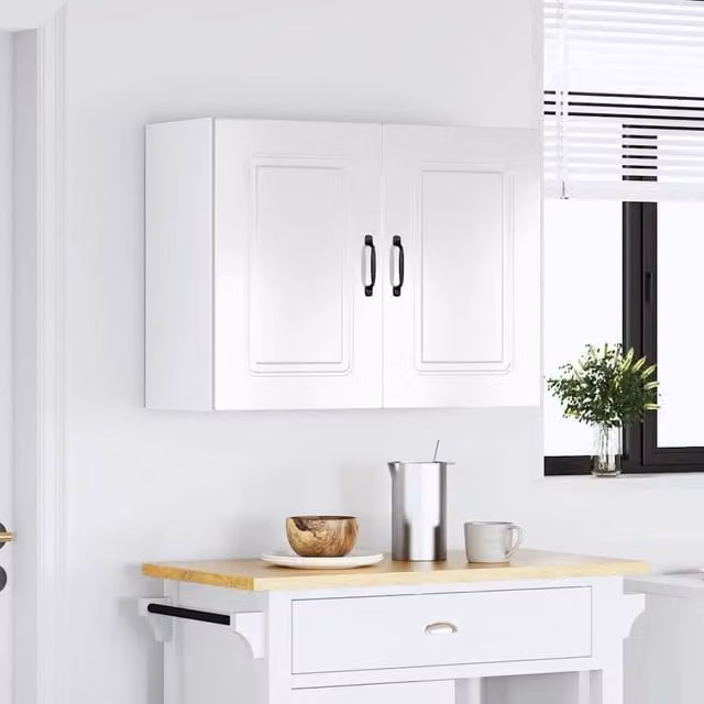 Berkfield Home Kalmar Wall Mounted Kitchen Cabinet in High Gloss White