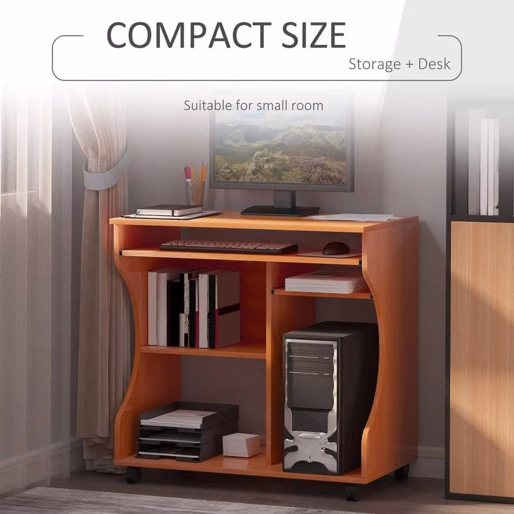 Kelvenix Modern Brown Composite Computer Desk for Home Office – 3