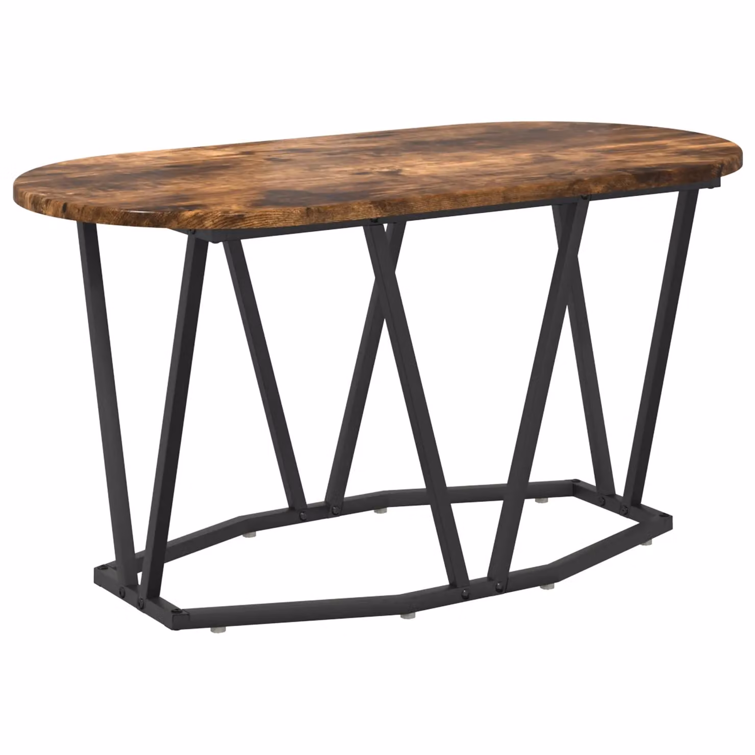 Berkfield Home Smoked Oak Coffee Table in Brown, W/D/H: 80 x 40 x 40.5 cm – 2