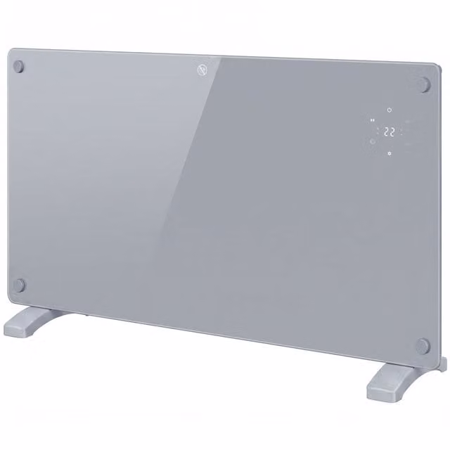 HOMCOM 1500W Smart Convector Panel Heater, Wall Mounted or Freestanding, Grey