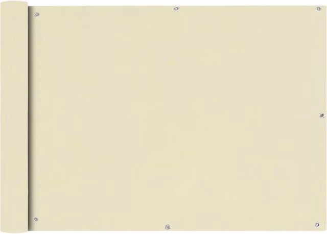 Berkfield Home Balcony Screen in Beige Oxford Fabric, W: 75 cm, L: 600 cm
