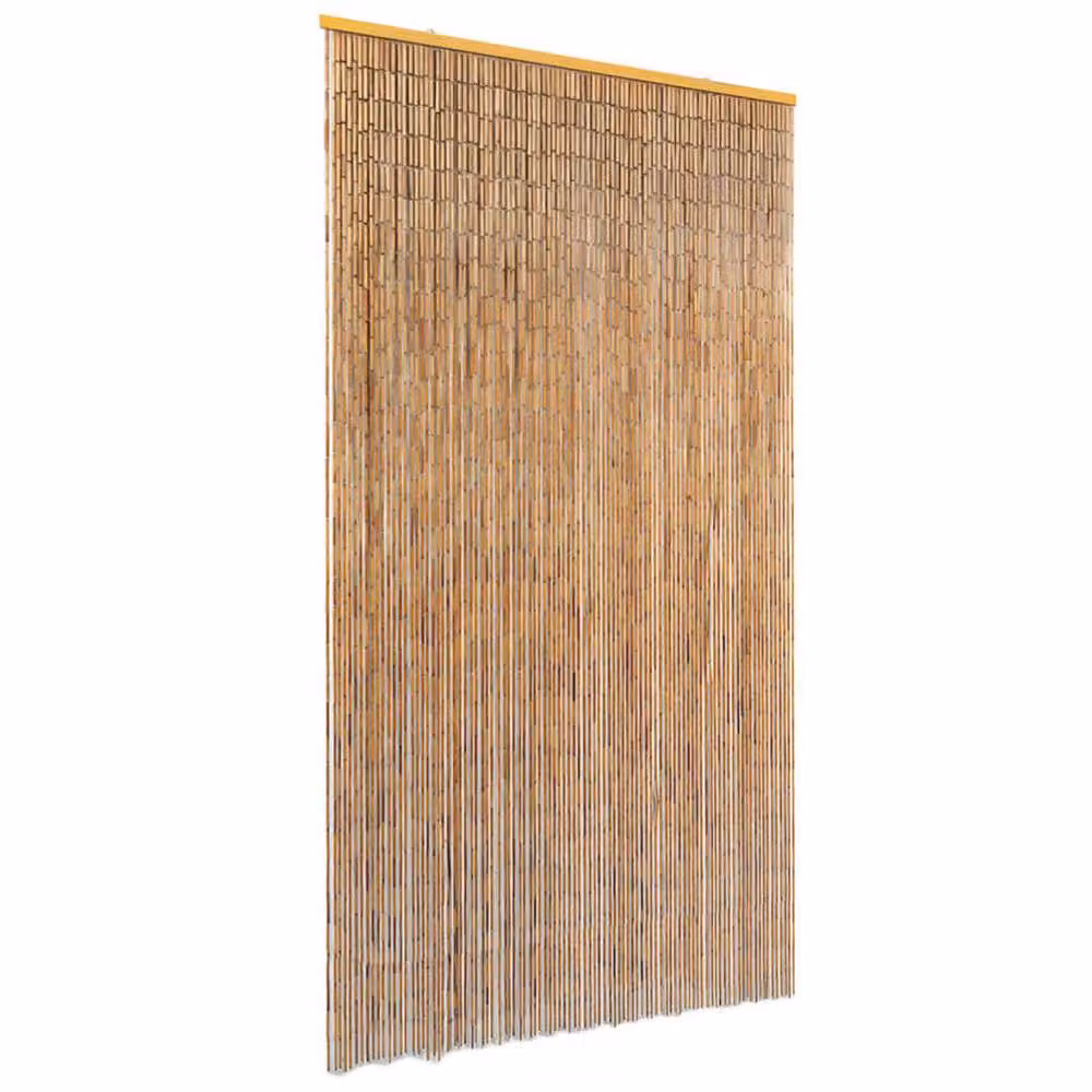 Berkfield Home Bamboo Insect Door Curtain in Brown, W: 100 cm, H: 220 cm – 2