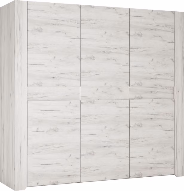 Furniture To Go Angel 3 Door Wardrobe in White and Oak