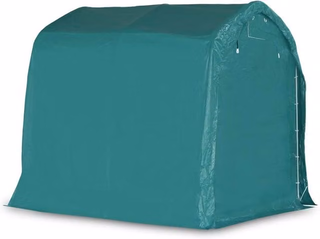 Berkfield Home Durable PVC Gable Garage Tent in Green, W/D/H: 240 x 240 x 240 cm