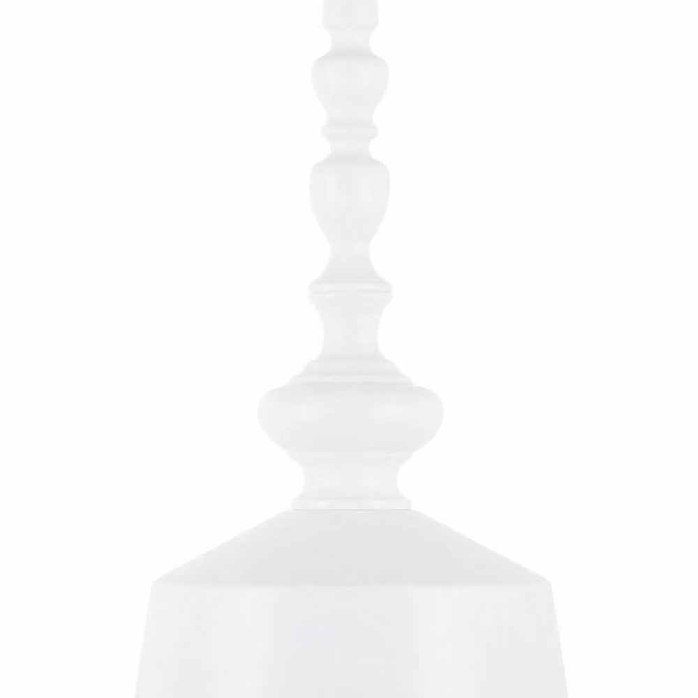 Wyld and Coco Curvilinear Modern White Metal LED Pendant Light
