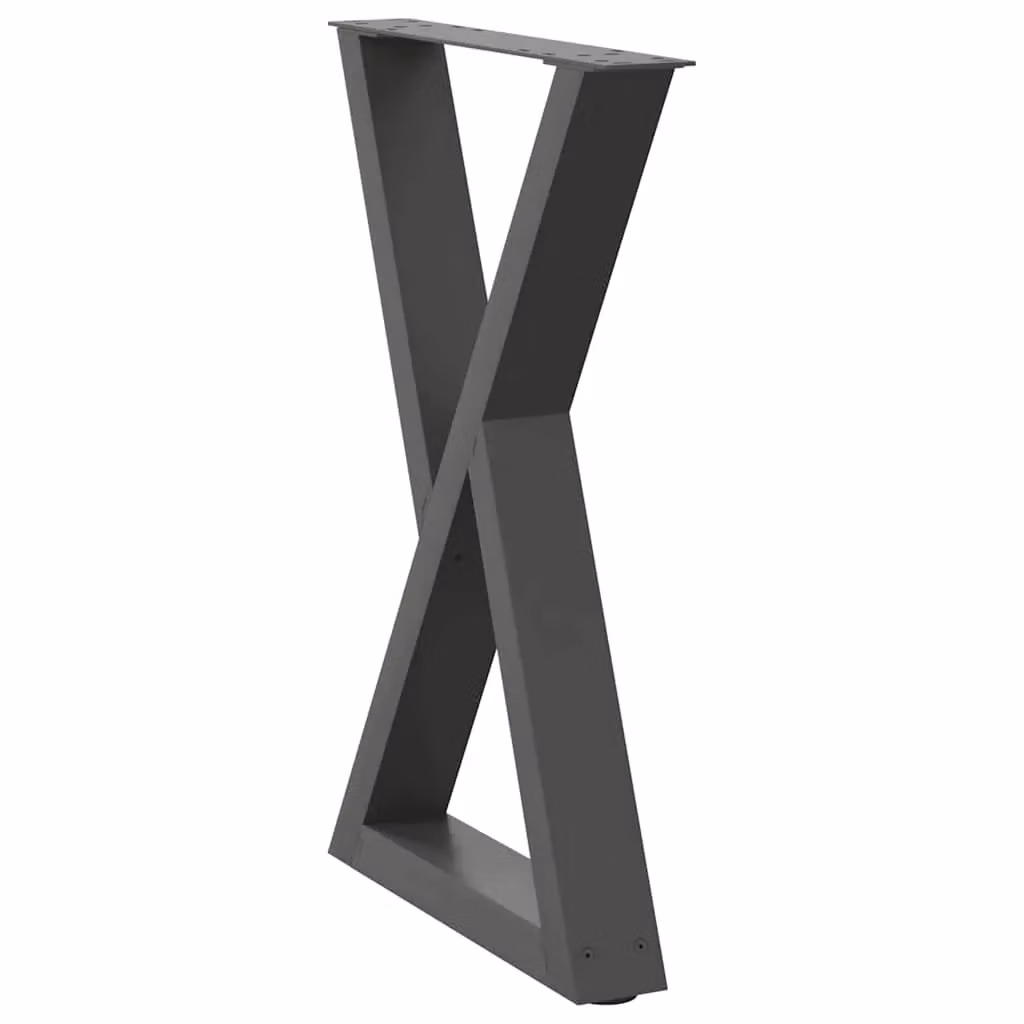 Berkfield Home Steel Dining Table Legs, 2 Pieces, Anthracite, H: 72-73.3 cm x W: 60 cm – 3