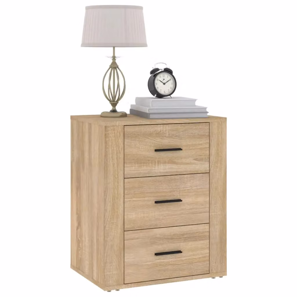Berkfield Home Sonoma Oak Bedside Cabinet in Brown, W/D/H: 50 x 36 x 60 cm – 2