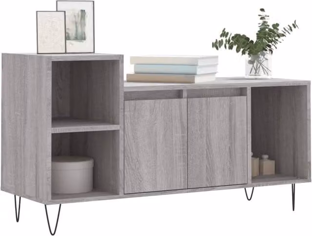 Berkfield Home Grey Sonoma TV Cabinet in Engineered Wood W/D/H: 100 x 35 x 55 cm – 1
