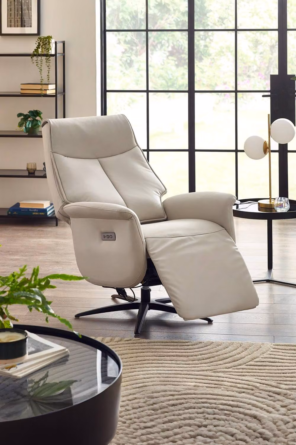 Julian Bowen Sofia Grey Synthetic Leather Swivel Recliner Chair – 4