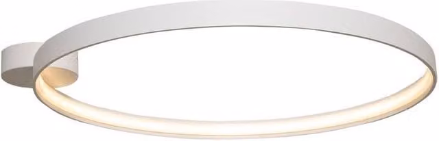 Netlighting Circle Integrated LED Semi Flush Ceiling Light in Matt White, 3870lm, 3000K Warm White