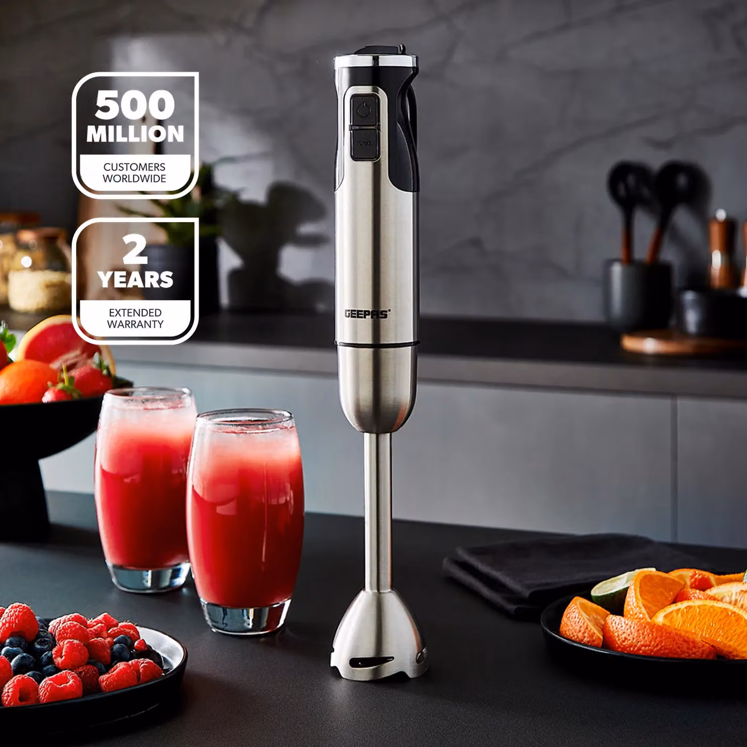 Geepas 800W Hand Blender Stick in Silver – 2