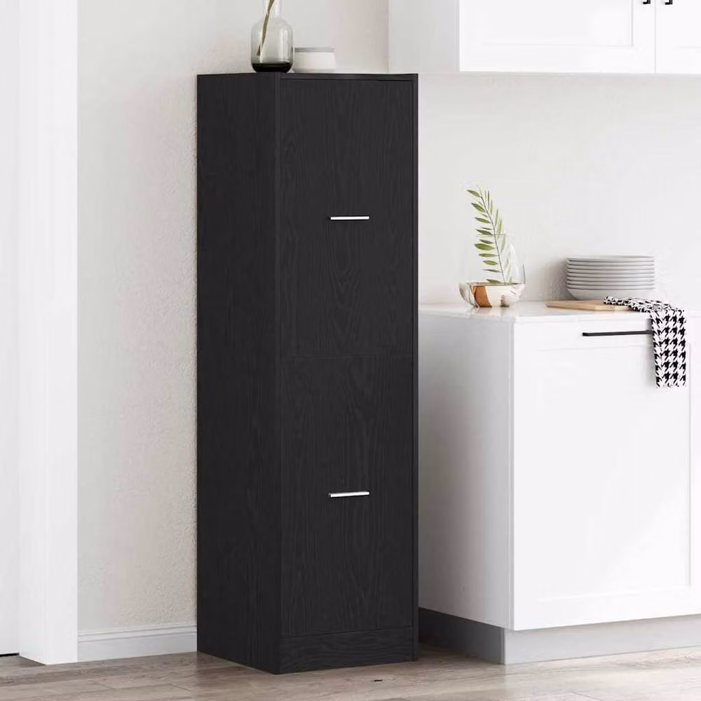 Berkfield Home Apothecary Cabinet in Black Oak, W/D/H: 40 x 41 x 144.5 cm – 2