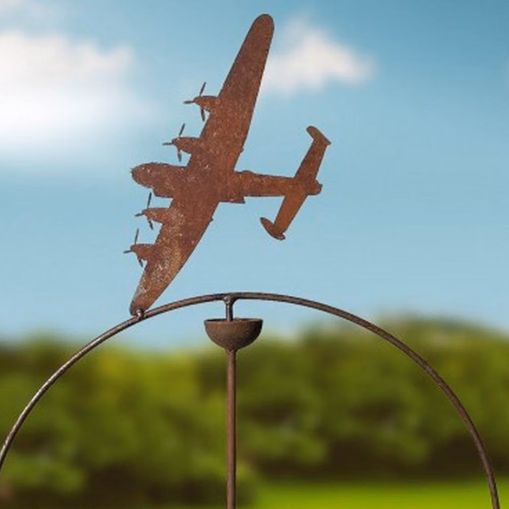 Poppyforge Lancaster Bomber Double Wind Rocker in Bronze, W54 x H148.5 cm – 2