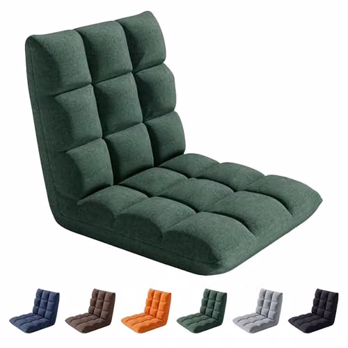 MCC Direct Adjustable Multi-Position Folding Floor Chair in Green – 1