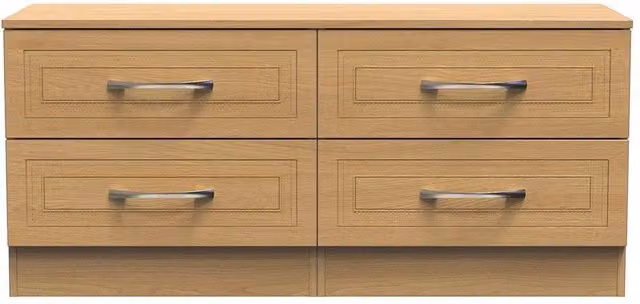 Ready Assembled 2 U Stafford 4 Drawer Bed Box in Light Oak – 1