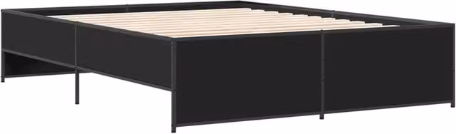 Berkfield Home Durable Bed Frame in Black, W/D/H: 140 x 200 x 40.5 cm – 1