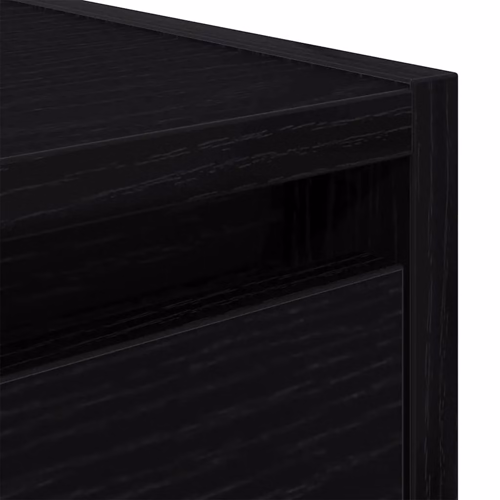 Berkfield Home Wall-mounted Bedside Cabinet in Black Oak, W/D/H: 38 x 34 x 40 cm – 4