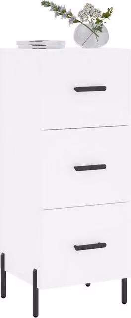 Berkfield Home White Modern Sideboard, W/D/H: 34.5 x 34 x 90 cm