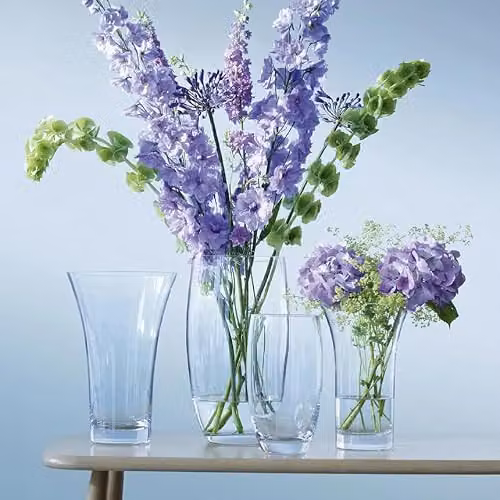 LSA International Flower Barrel Bouquet Vase, Clear Handmade Glass, H 29 cm x W 16.4 cm x D 16.4 cm – 2