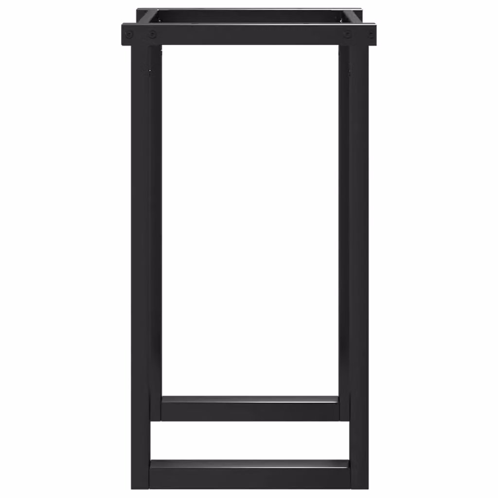 Berkfield Home O-Frame Dining Table Legs in Matt Black Steel, W/D/H: 60 x 40 x 73 cm – 3