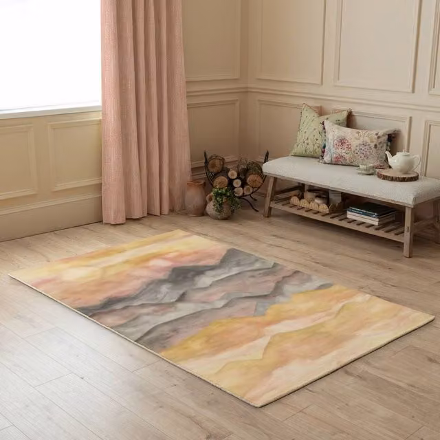 Voyage Maison Arizona Abstract Printed Wool Rug, Multicolour, W: 150 cm x D: 220 cm – 1