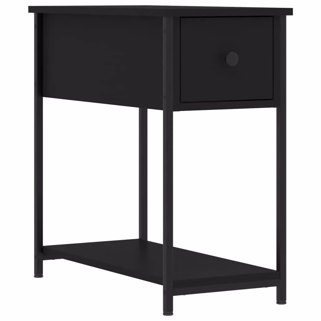 Berkfield Home Set of 2 Black Modern Bedside Cabinets, W/D/H: 30 x 60 x 60 cm – 3