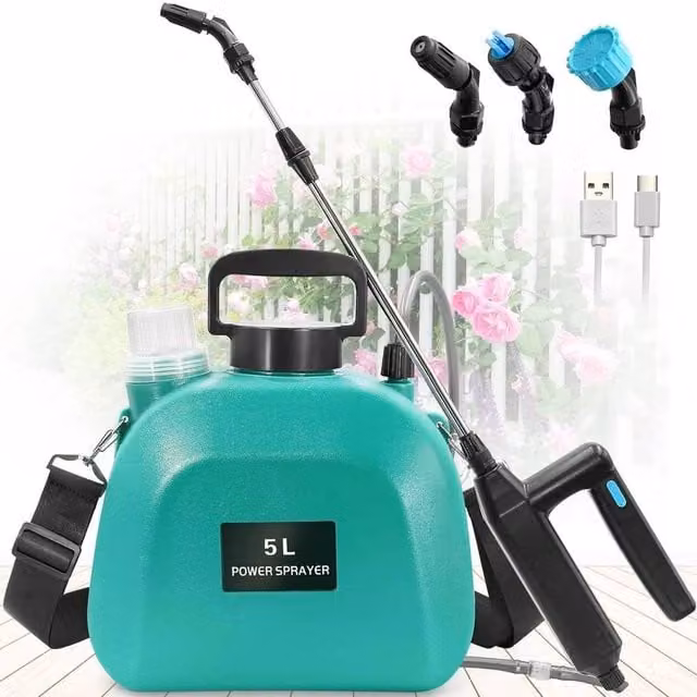 NESTLUNE Battery Powered Electric Garden Sprayer, 5L, Green