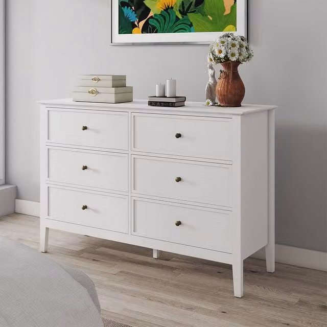 Melody Maison Rowley White 6 Drawer Chest Of Drawers