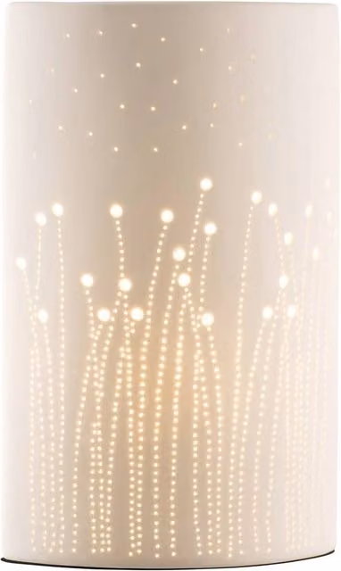 Belleek Living Meadow Ceramic Tabletop Luminaire in White, Height: 25.4 cm